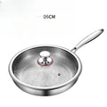 High-end titanium pan, household uncoated steak frying pan, titanium alloy non-stick pan, gas stove with titanium pan
