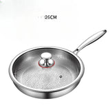 High-end titanium pan, non-stick titanium alloy steak frying pan, suitable for gas stoves