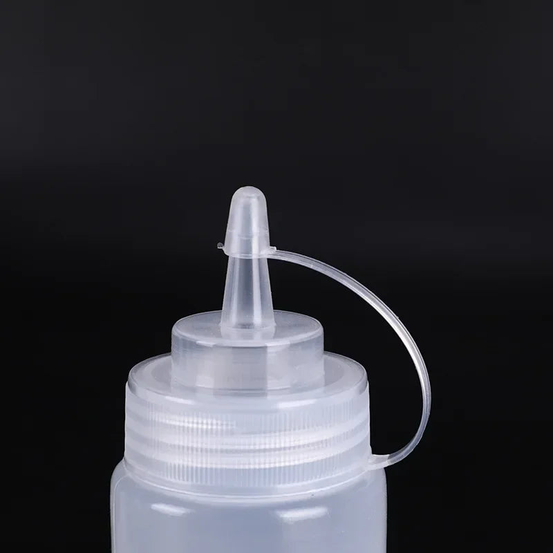 Botella de plástico blanca con tapa, dispensador de pan, accesorio para hornear postres, decoración de pasteles, utensilio de cocina (1 unidad) 