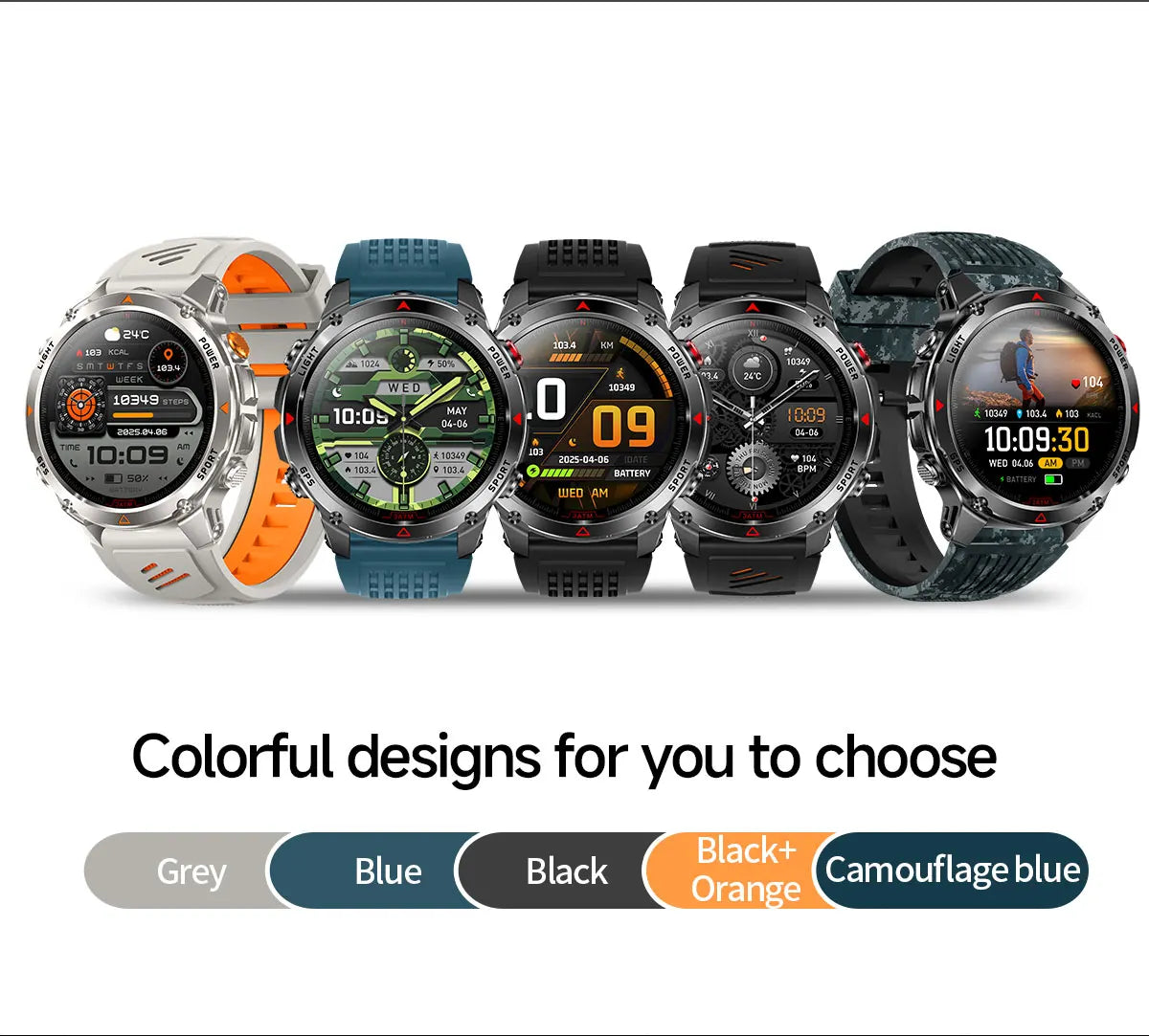 Forerunner 570 GPS Smart Watch 3ATM Waterproof  AMOLED Screen MULTI-BAND GNSS Compass Altimeter Flashlight Sports Smartwatch Men