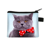 Coin Purse New Animal Cat Children's Wallet Student Portable Card Coin Key Storage Bag Polyester Hand Bag Mini Bag