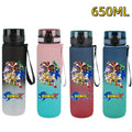 650ML Sonic Hedgehog Sport Water Bottle Large Capacity Cartoon Portable Plastic Water Bottle Drinking Cup Student Birthday Gifts