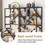 Tribesigns Bookshelf Storage Rack Standing Shelf 5 Tier Industrial Sturdy Bookshelf with Iron Pipe Frame