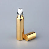 5/10ml UV Glass Stainless Steel Beads Essential Oil Roll-on Glass Bottle Eye Cream Massage Application Sample 1pc