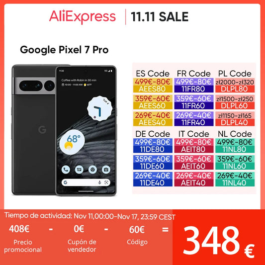 Google Pixel 7 Pro 5G Smartphone 12GB RAM 128GB ROM 6.7" Google Tensor G2 120Hz OLED Display 50MP Triple Camera NFC In Stock