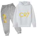 2024 Cristiano Ronaldo CR7 Cosplay Costumes Kids Football Idol Hoodie Set Pants Kids Boys High Quality Tops Girls Clothing Sets