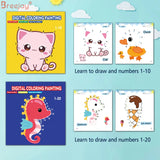 Livros de colorir e desenhar para crianças, materiais digitais de educação matemática, brinquedos científicos STEAM, livros digitais de desenho de frutas e animais, atividades divertidas de ligar os pontos, jogos de asso