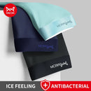 MiiOW 3Pcs Lot Men Boxer Shorts Graphene Antibacterial Ice Silk Underwear Man Boxershorts Seamless Breathable Male Panties L-5XL