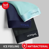 MiiOW 3Pcs Lot Men Boxer Shorts Graphene Antibacterial Ice Silk Underwear Men's Boxer Shorts Seamless Breathable Male Panties L-5XL