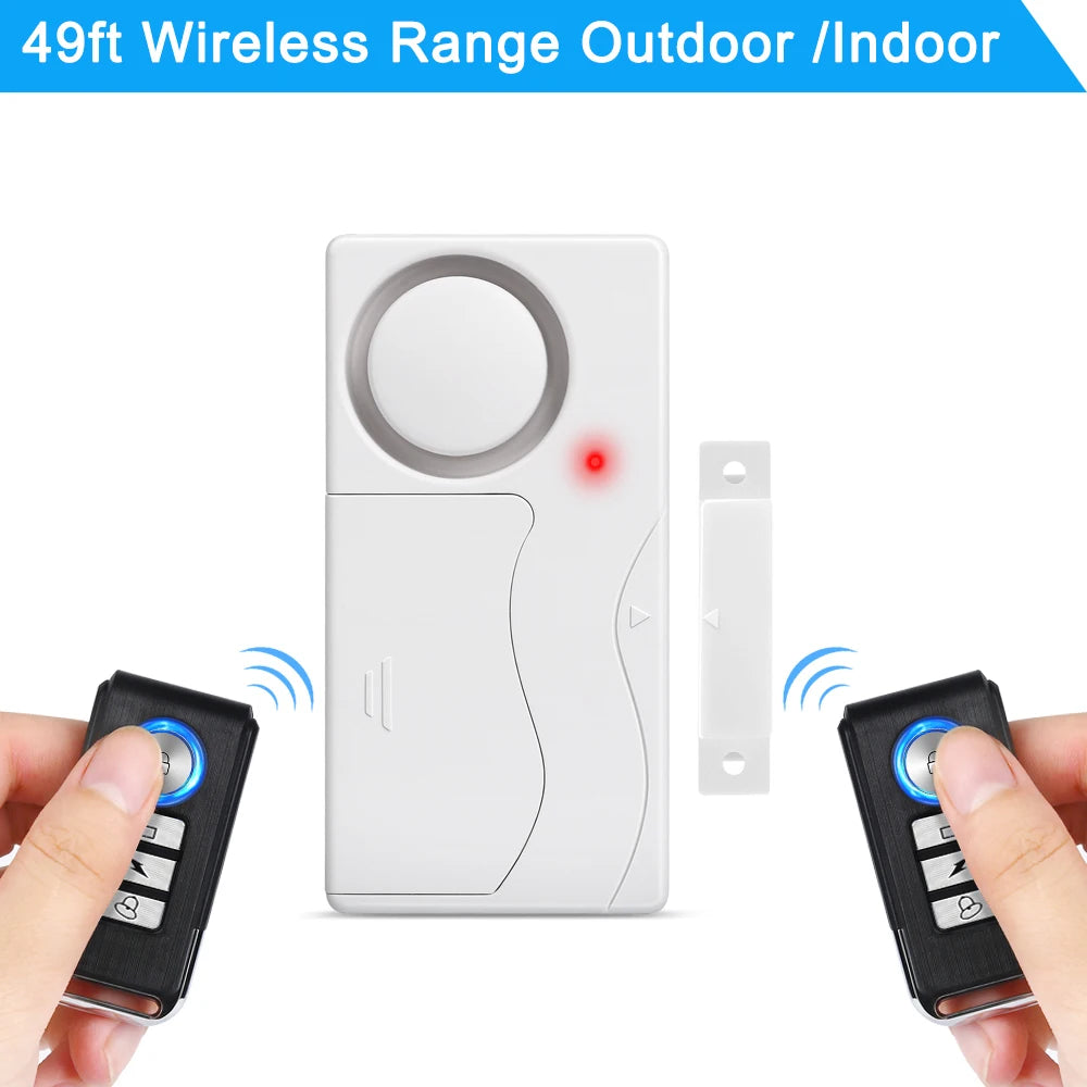 Awapow Wireless Door Alarm With Remote Control Anti-Theft Door And Window Security Alarms Home Security Sensor Burglar Alarms