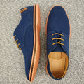 2024 Spring Suede Leather Men Shoes Oxford Casual Shoes Classic Sneakers Comfortable Footwear Dress Shoes Large Size Flats