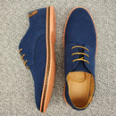 2024 Spring Suede Leather Men Shoes Oxford Casual Shoes Classic Sneakers Comfortable Footwear Dress Shoes Large Size Flats