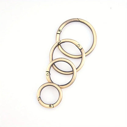 5pcs Metal O Ring Keyring Spring Buckles DIY Jewelry Openable Round Carabiner Keychain Clasp Bag Clips Snap Hook