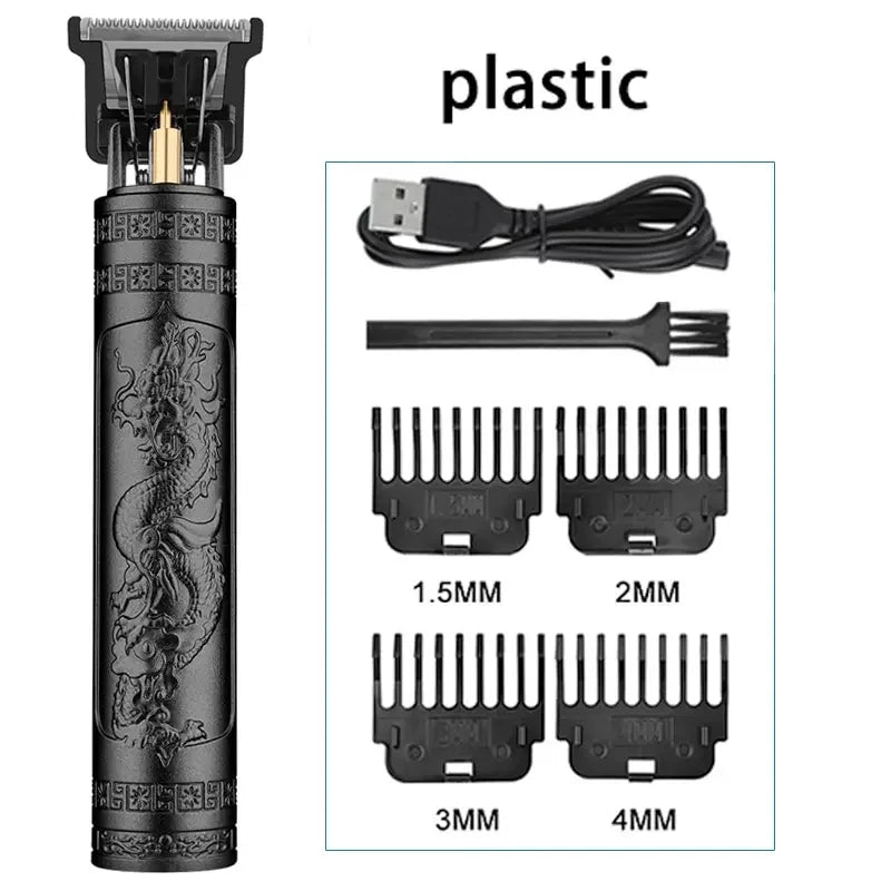 T9 LCD Electric Hair Trimmer Oil Shaving Head Electric Clipper Engraving Electric Clipper Hair Precision Trimmer for Men Care