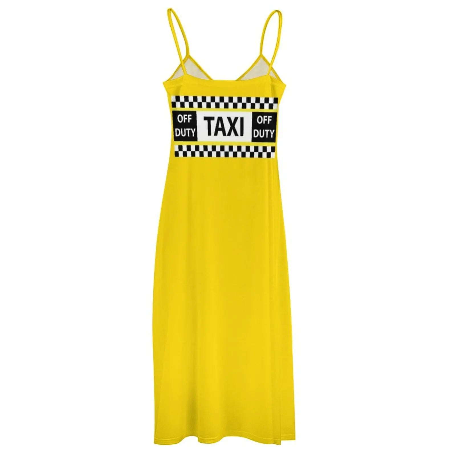 New York Yellow Taxi Cab Off Duty Sleeveless Dress for women, Summer 2023