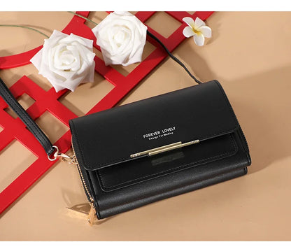 Nuevos bolsos de piel sintética para mujer, multifuncionales, de gran capacidad, tipo bandolera, a la moda, para teléfono