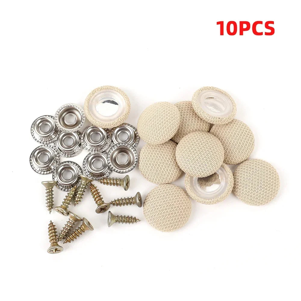 30/60Pcs Car Interior Roof Buckles Headliner Ceiling Cloth Fixing Screw Care Fabric Buckle Rivets Retainer Cap Repair Automotive