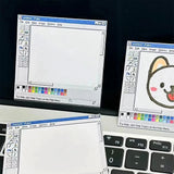 50 Sheets Vintage Computer Drawing Board Notepad Retro Style Memo Pad Square Paper for Creative Illustration and Design Pads