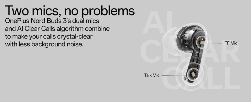 Global Version OnePlus Nord Buds 3 E514A, Earbuds Bluetooth IP55 Earphone, Dual Connection Bluetooth 5.4 TÜV Rheinland Sealed