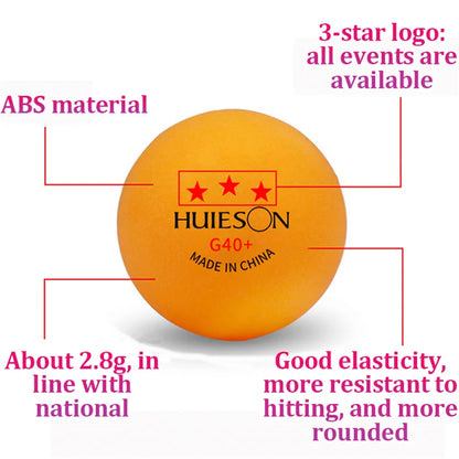 Huieson 50/100 PCS High Quality Ping Pong Balls International Standard Table Tennis Balls  For Competition And Training