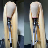 Blonde 613 13x6 Lace Frontal Wigs HD 613 Lace Front Human Hair Wigs For Women 40 Inch Long Straight Human Hair Wigs Can Be Dyed