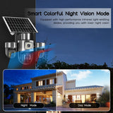 20MP 4G Sim Solar Camera WiFi 10X Optical Zoom 3-PTZ 4-Lens 3-Screens Outdoor Wireless Security Cameras Auto Tracking CCTV V380