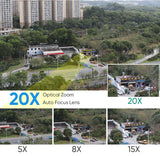 LS VISION 10K Outdoor WiFi Camera 20X Zoom Three Screen CCTV External IP Cam 20MP Security Ai Tracking Video Surveillance Camera