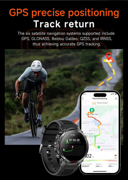 Forerunner 570 GPS Smart Watch 3ATM Waterproof  AMOLED Screen MULTI-BAND GNSS Compass Altimeter Flashlight Sports Smartwatch Men