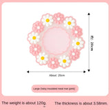 Round Daisy Heat Resistant Silicone Mat  Cup Coasters Insulation Non Slip Pot Holder Thicken Table Placemat Kitchen Accessories