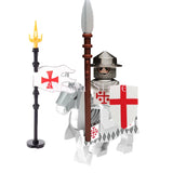 MOC Medieval Building Blocks Castle Knight Western Cowboy Historical Army Cavalry Horse Soldier Gun Kid Toy Gift Brick DIY S040