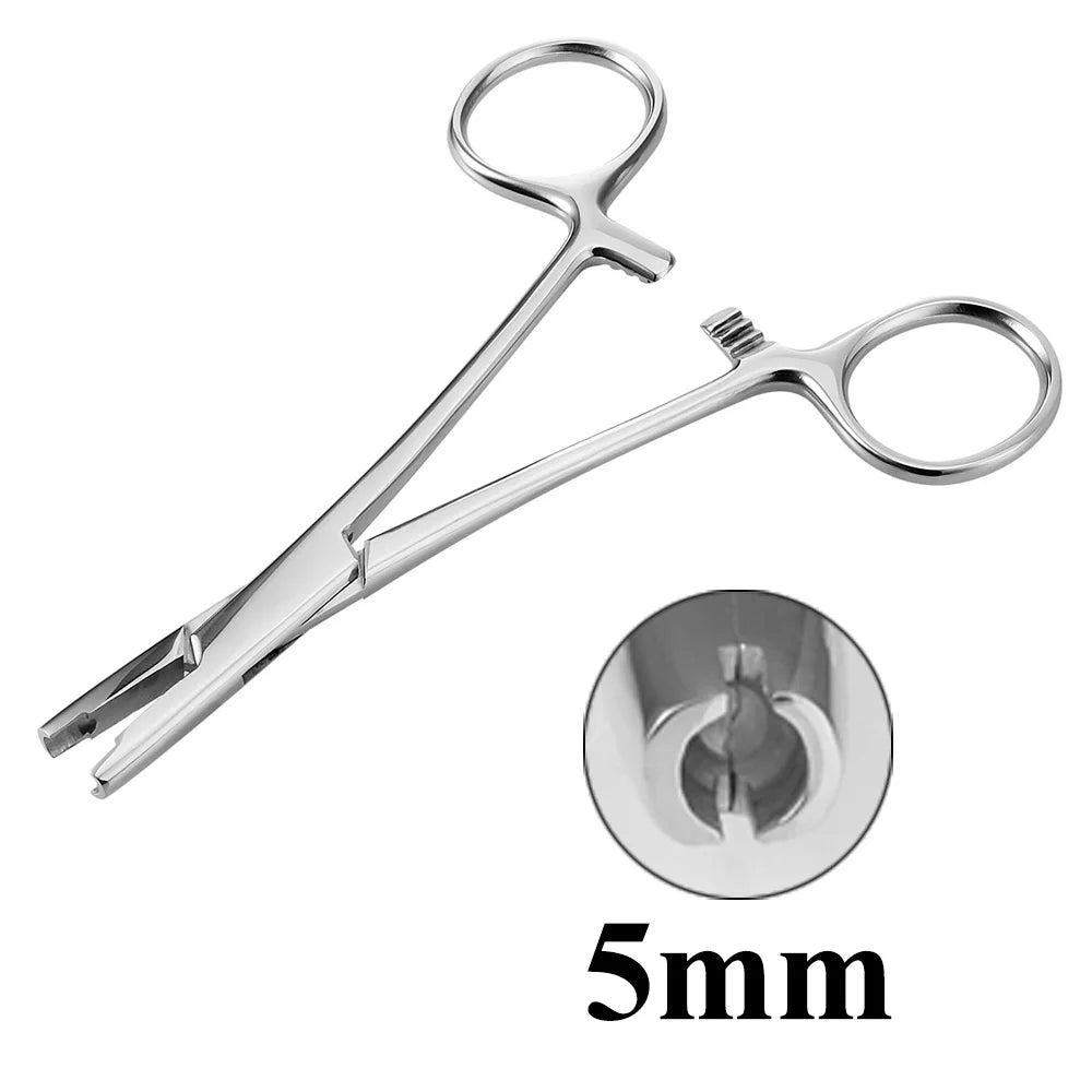 1 alicate de bola apretada para desenroscar, herramienta para joyería de perforación, alicates de sujeción de anclaje dérmico de acero quirúrgico, herramienta de perforación, pinzas dérmicas
