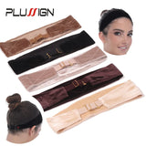 Diadema Plussign con sujeción para pelucas frontales de encaje, ajustable, invisible, de terciopelo, color piel, antideslizante.
