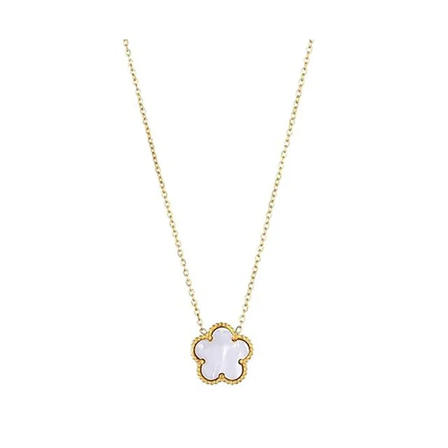 Stainless Steel Clover Bracelet for Women 14k Gold Silver Five Leaf Flower Delicate Lucky Link Bracelets Jewelry for Girls 