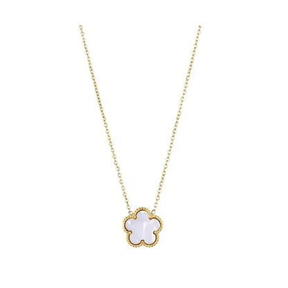 Pulseira trevo de aço inoxidável para mulheres, ouro 14k, prateado, flor de cinco folhas, delicadas, pulseiras Lucky Link, joias para meninas