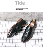 Pointed casual moccasins for men fringed slip-on men's shoes Beef soles bean boat shoes Fashion hair stylist fashion shoes