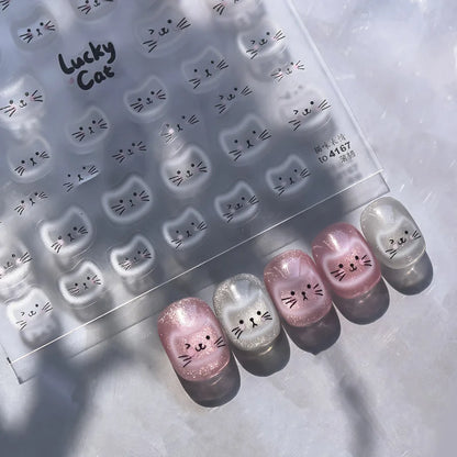 Shining Aurora Shell Light Butterfly Nail Stickers 5D Nail Art Design Decoration Decals DIY Manicure High Quality