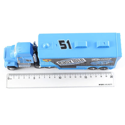 Disney Pixar Cars 2 3 Juguetes Rayo McQueen Camión Jackson Storm Tío Mack 1:55 Camión de fundición Modelo de remolque Niño niños Regalo