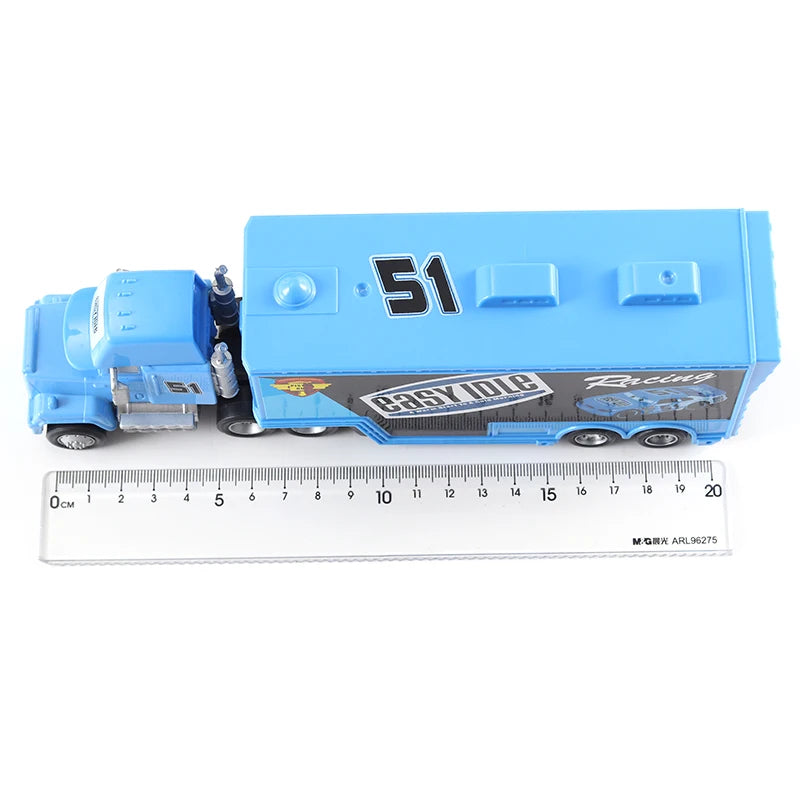Disney Pixar Cars 2 3 Toys Lightning McQueen Truck Jackson Storm Uncle Mack 1:55 Diecast lorry trailer Model Child kids Gift
