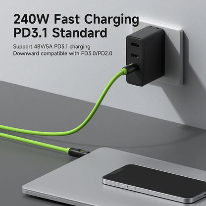 Hagibis USB C Fast Charger Cable With LED Display PD 240W 40Gbps Video Cord Compatible with Thunderbolt 4/3 For iPhone 16 Laptop