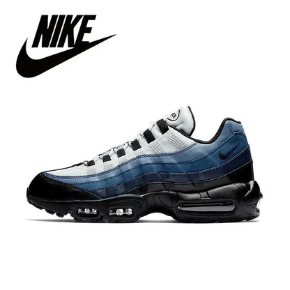 Nike Air Max 95 Unisex Trendy Retro Anti slip Wear-resistant Comfort Fabric Running Shoes GS/Black Warrior