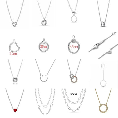Novo amor coração zircão pingente colar original pandora diy feminino chaveiro jóias decoração pulseira acessórios charme contas