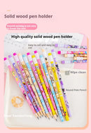10Pcs/Lot Cute Cartoon HB Pencil With Big Rubber Kawaii Capybara Pony Pencils Student Kids Writing Pen School Stationery Gifts
