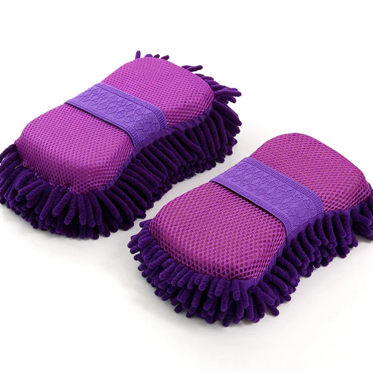 2Pcs Coral Car Wash Mitts Car Cleaning Sponge Care Detailing Brushes Auto Gloves Styling Car Cleaning Tools Auto Accessories