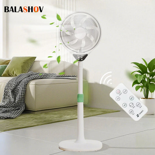 Stand floor fan, powerful household electric fan, vertical fan, oscillating, with timing and remote control, home appliance, 220V