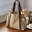 Large Capacity Canvas Tote Bags for Work Commuting College Style Student Outfit Book Shoulder Bag for Women