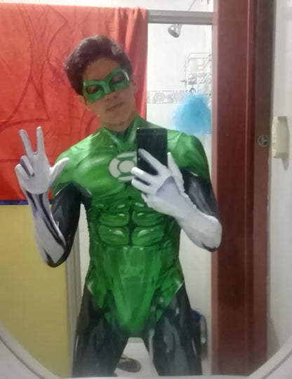 Adults Green Lantern Superhero Cosplay Costumes Zentai Halloween Party Bodysuit