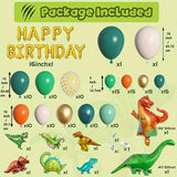 Globos decorativos con temática de animales de la selva, Tiranosaurio Rex, para cumpleaños y exteriores, aniversarios y celebraciones, 154 unidades 