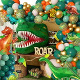 Globos decorativos con temática de animales de la selva, Tiranosaurio Rex, para cumpleaños y exteriores, aniversarios y celebraciones, 154 unidades 