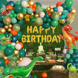 Globos decorativos con temática de animales de la selva, Tiranosaurio Rex, para cumpleaños y exteriores, aniversarios y celebraciones, 154 unidades 