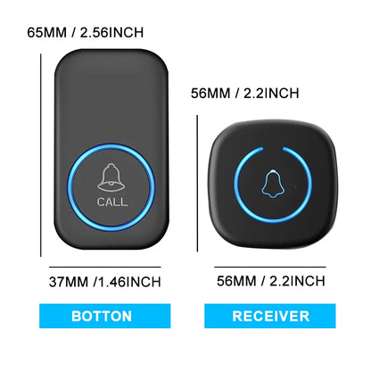 Wireless Smart Home Welcome Door Bell, Waterproof Chime Kit, Smart Home Chime, 60 Songs Range, US Plug, EU Plug, IP44, 300m Range